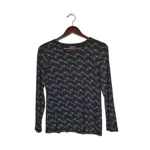 Chico's Karina Glam Girl Women's Long Sleeves Knit Tee Top Size 0